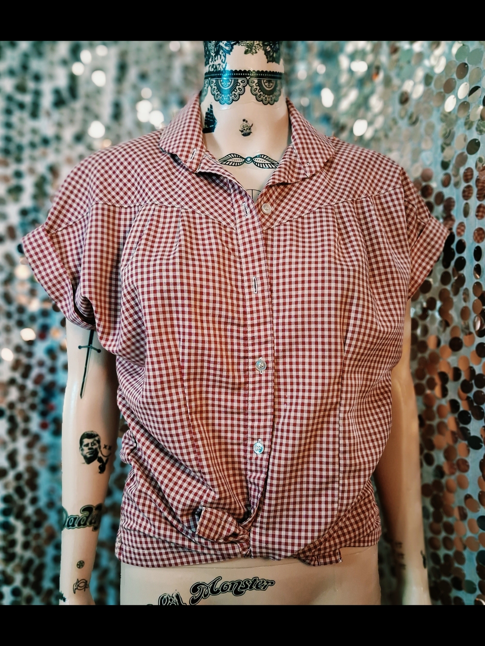1950's Vintage Gingham Button Down